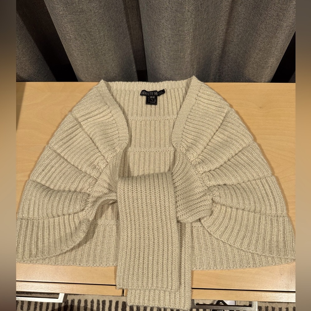 Lafayette 148 NY - Cream Wrap with Silver Thread